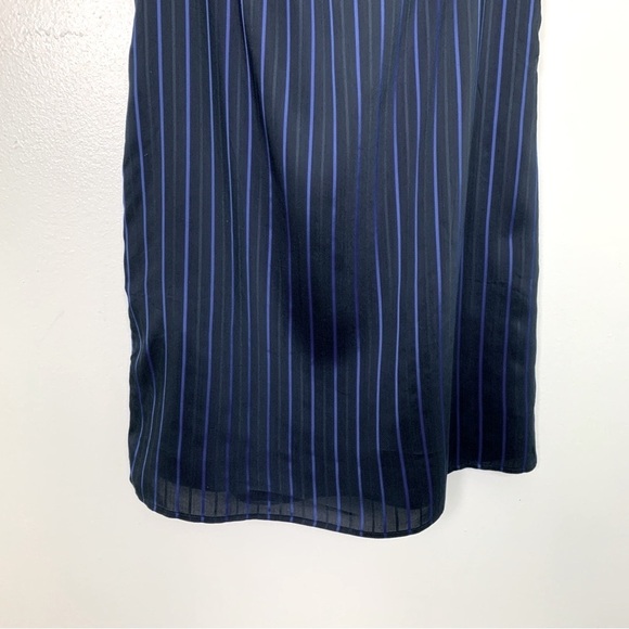 Banana Republic Striped Navy Off The Shoulder Shift Dress - Picture 5 of 10